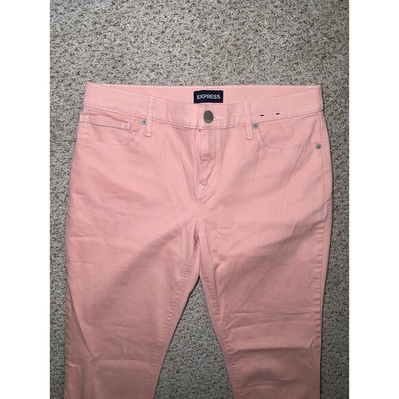 Express Size 8 - Light Pink Ankle Jeggings with Zippers - Picture 4 of 12